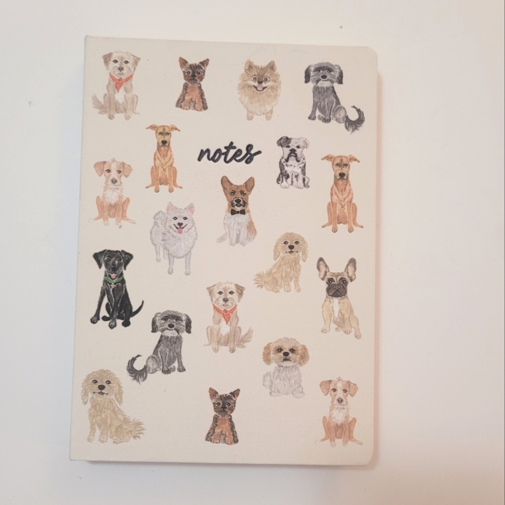 Dog-Themed Cream Notebook Lined Journal